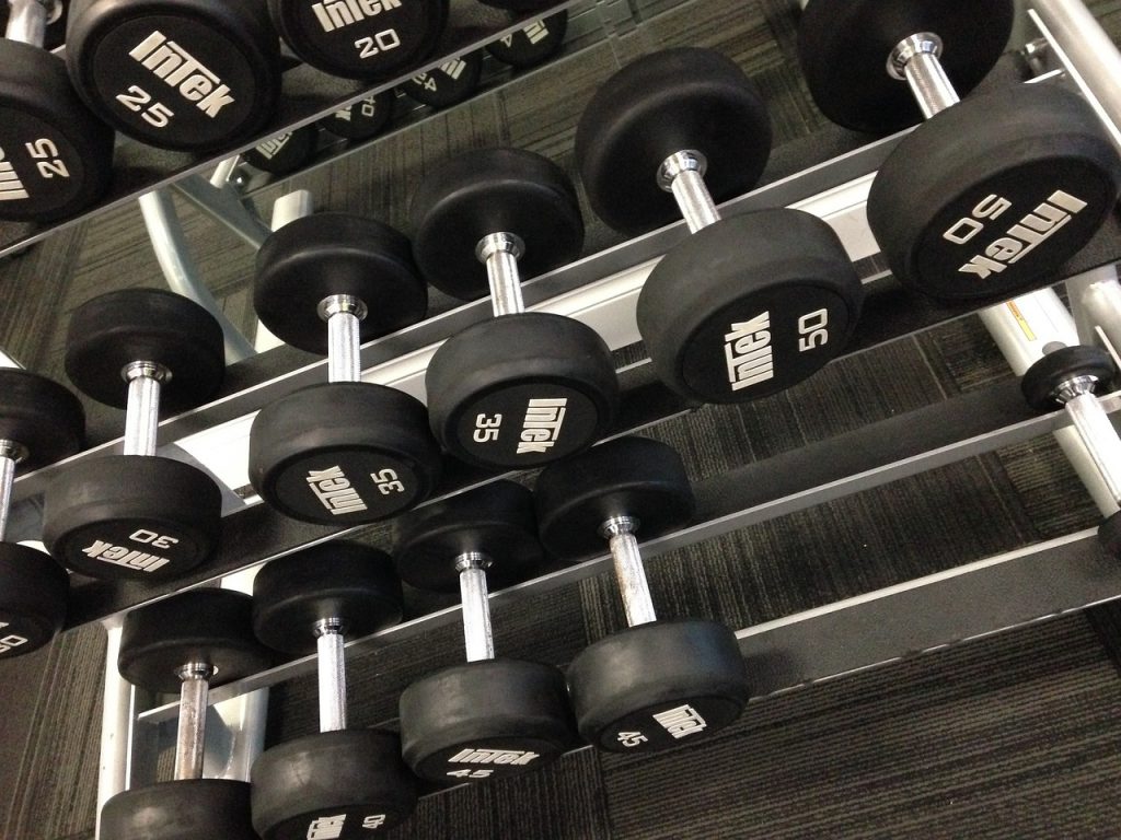 Image of dumbbells