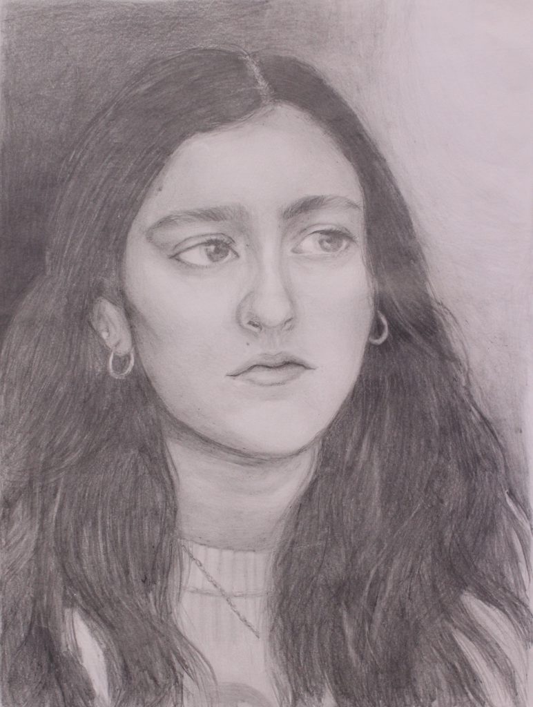 Image of drawing of young woman