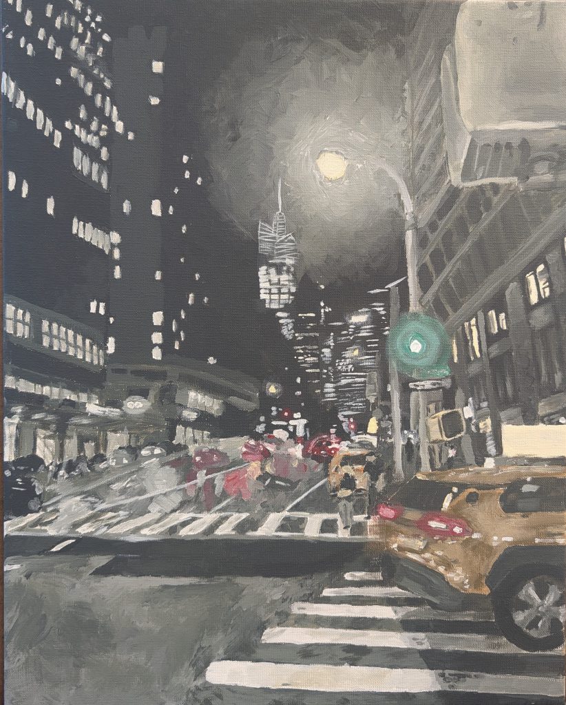 Jaden Pate received an Honorable Mention for her painting, “Lost.”